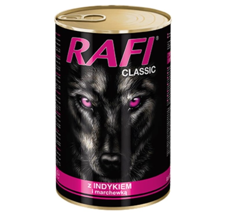 RAFI CLASSIC karma mokra dla psa 1240 g, indyk z marchewką
